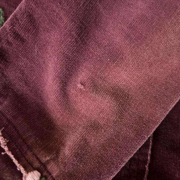 Vintage Johnny Was Joystick Floral Embroidered Burgundy Corduroy Jacket Sz Large - Picture 6 of 7